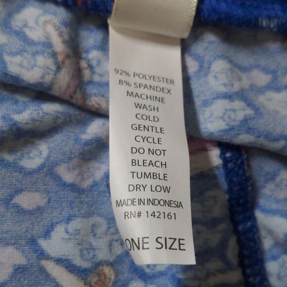 LuLaRoe Blue Cloud Airplanes Leggings Novelty One Size - Picture 7 of 8